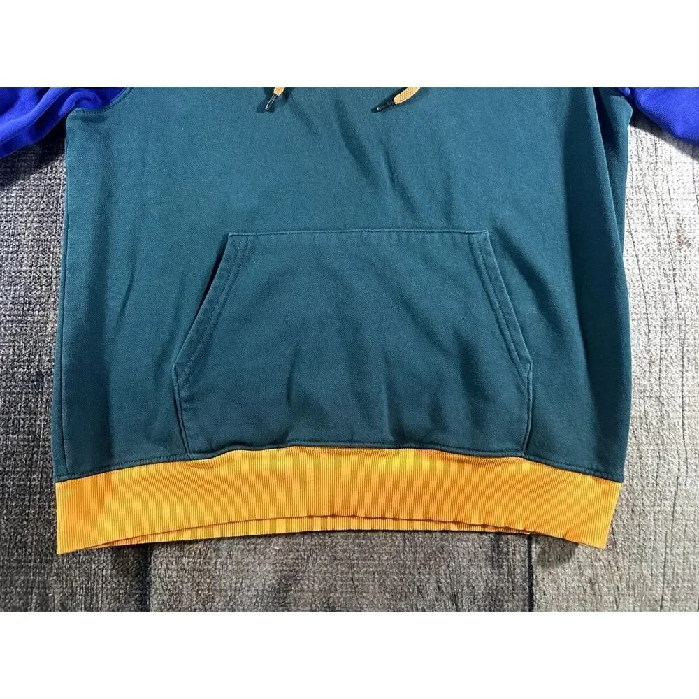 The North Face Men's Color Block Pullover Hoodie Hoody Green Combo - Picture 5 of 9